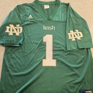 Notre Dame Fighting Irish Adidas  Green Jersey Size XL